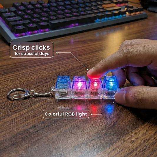 Mechanical Keyboard Keychain – Clicky Fidget Gadget