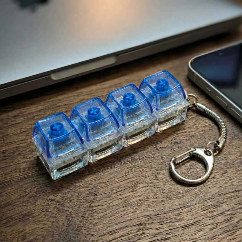 Mechanical Keyboard Keychain – Clicky Fidget Gadget